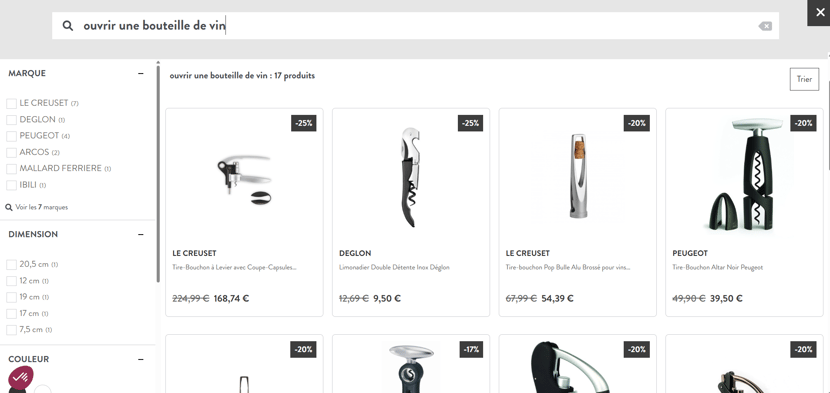moteur de recherche e-commerce